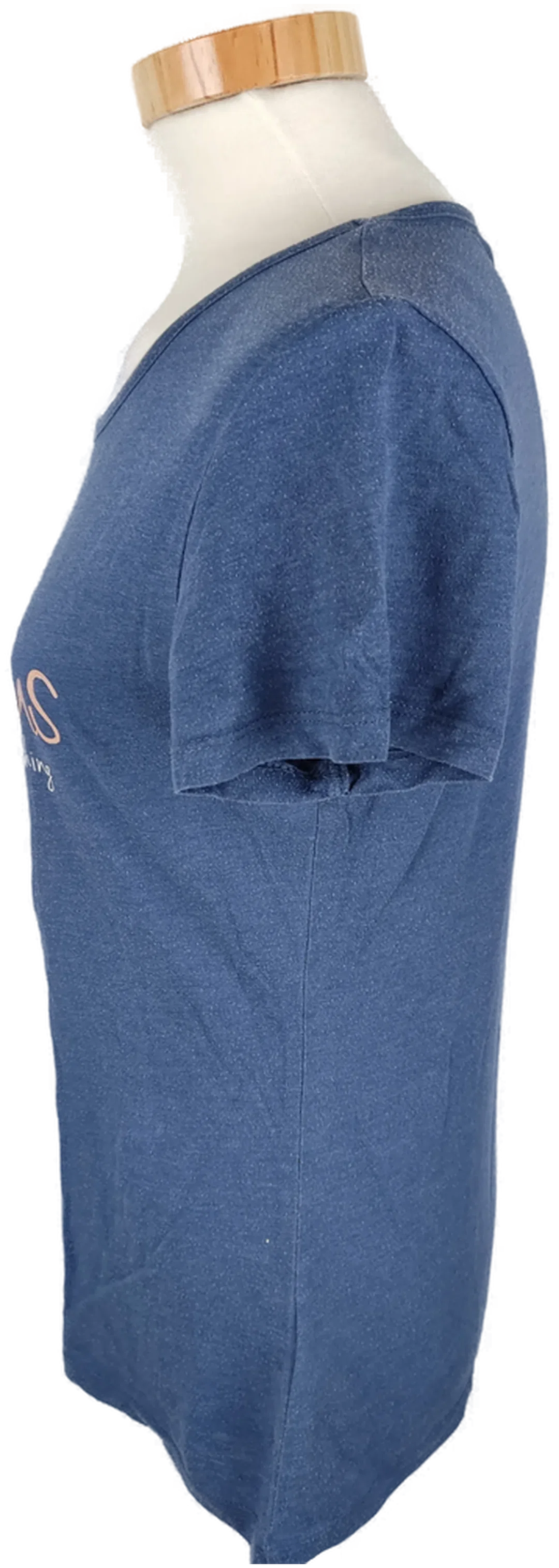 Blau Bedrucktes T-Shirt - Größe XS - Top Qualität – Bild 2