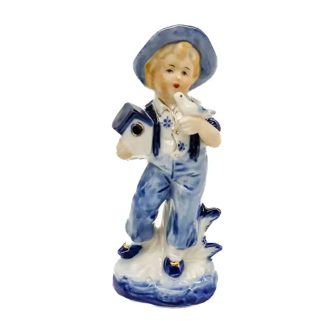 Porzellan/Keramik Figur Junge mit Vogel - Bild 4