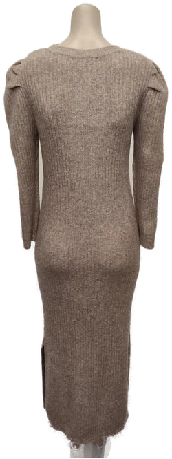 Vero Moda Damen-Maxikleid In Taupe Mit Rundhalsausschnitt | Casual-Chic – Vorschau 3
