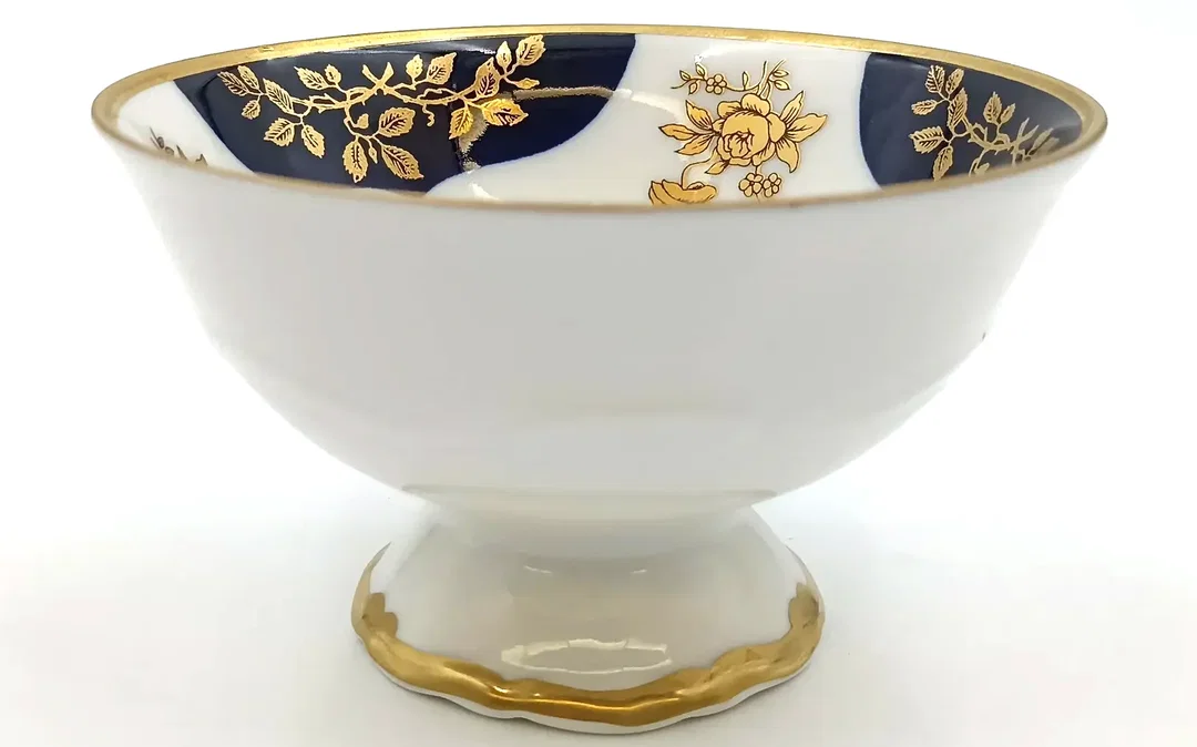 Sammeltasse Weimar Porzellan - "Dora" kobaltblau/gold 3-teilig – Bild 6
