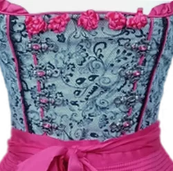 Krüger Madl Dirndl schwarz/weiß/pink Gr. XXS - Bild 3