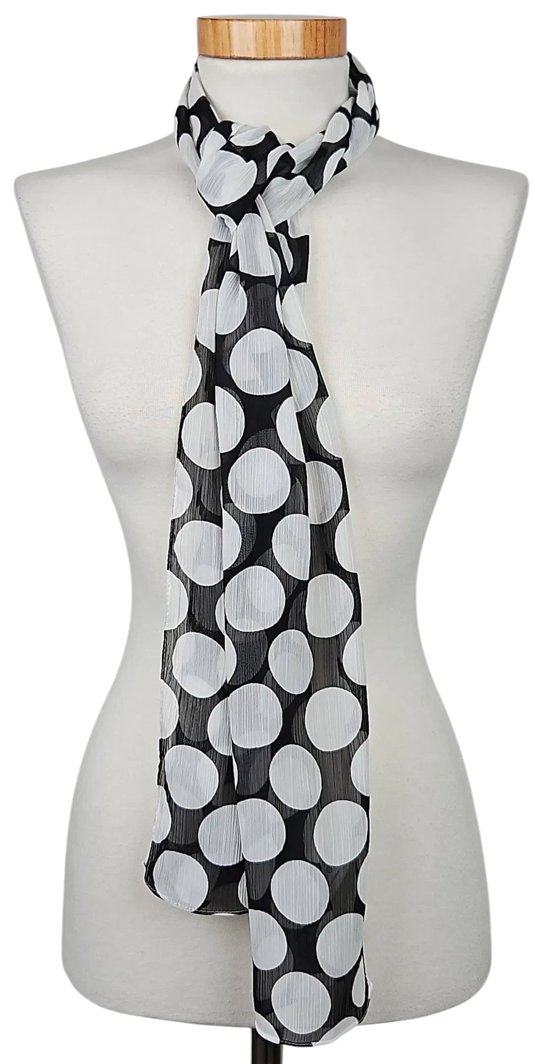 ORSAY Damen Schal - weiß/schwarz/gepunktet   - Bild 1