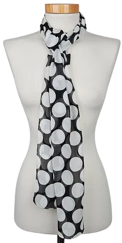 ORSAY Damen Schal - weiß/schwarz/gepunktet   - Bild 1