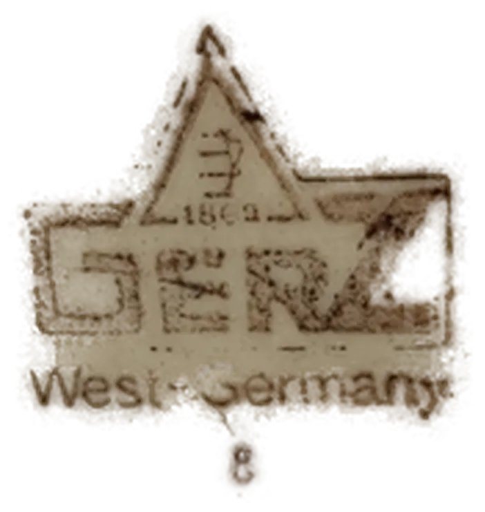 Alter 3 L Keramikkrug mit Zinndeckel, Motive Jagdszene, Gerz – Bild 2