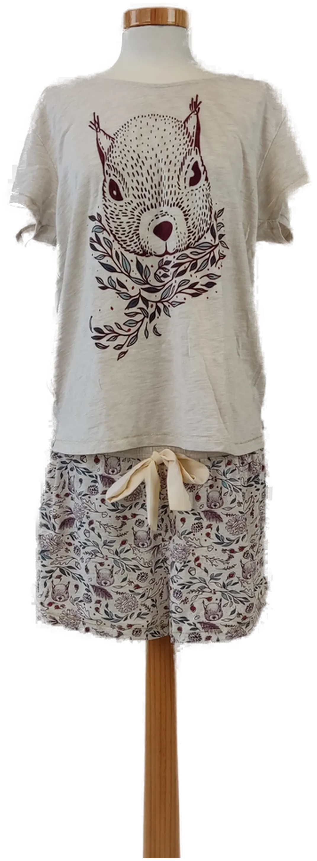 Damenpyjama -Eichhörnchen, mehrfarbig - Gr. XL/42 - Bild 1