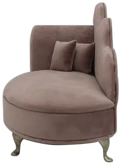 Schmuckkästchen mit Spiegel in Diwan-Form aus Samt in rosa - Bild 2