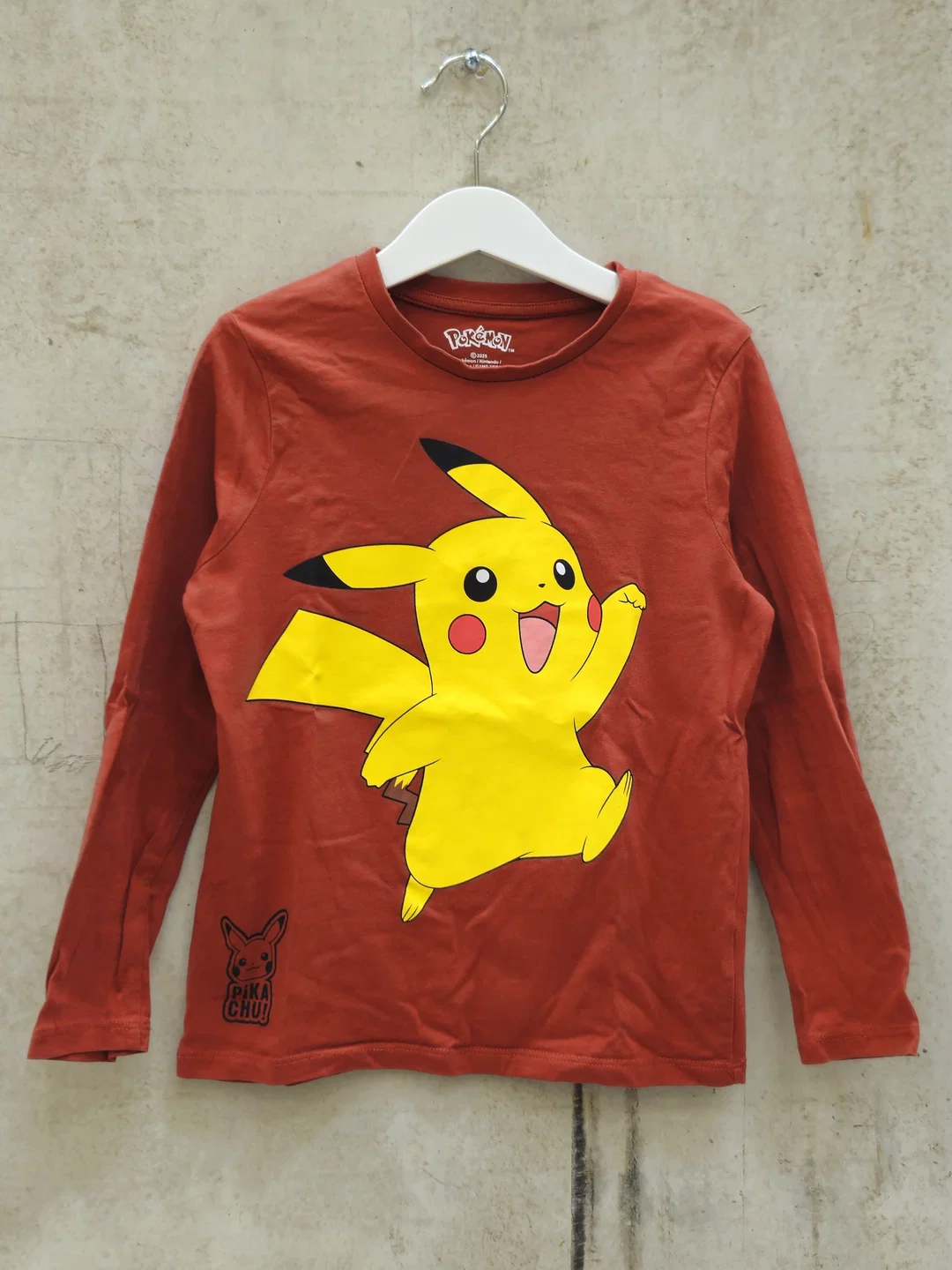 C&A Kinder Langarmshirt mit Pokemonaufdruck, rot - Gr. 128 – Bild 1