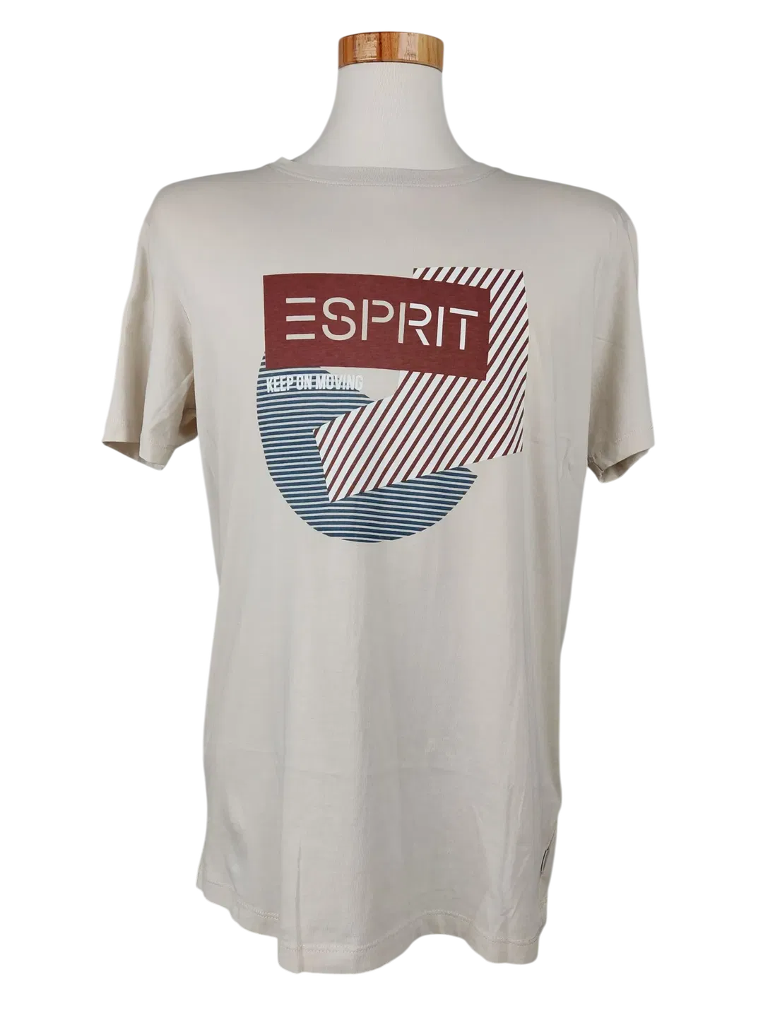 Esprit Herren T-Shirt, beige - Gr. M - Bild 4