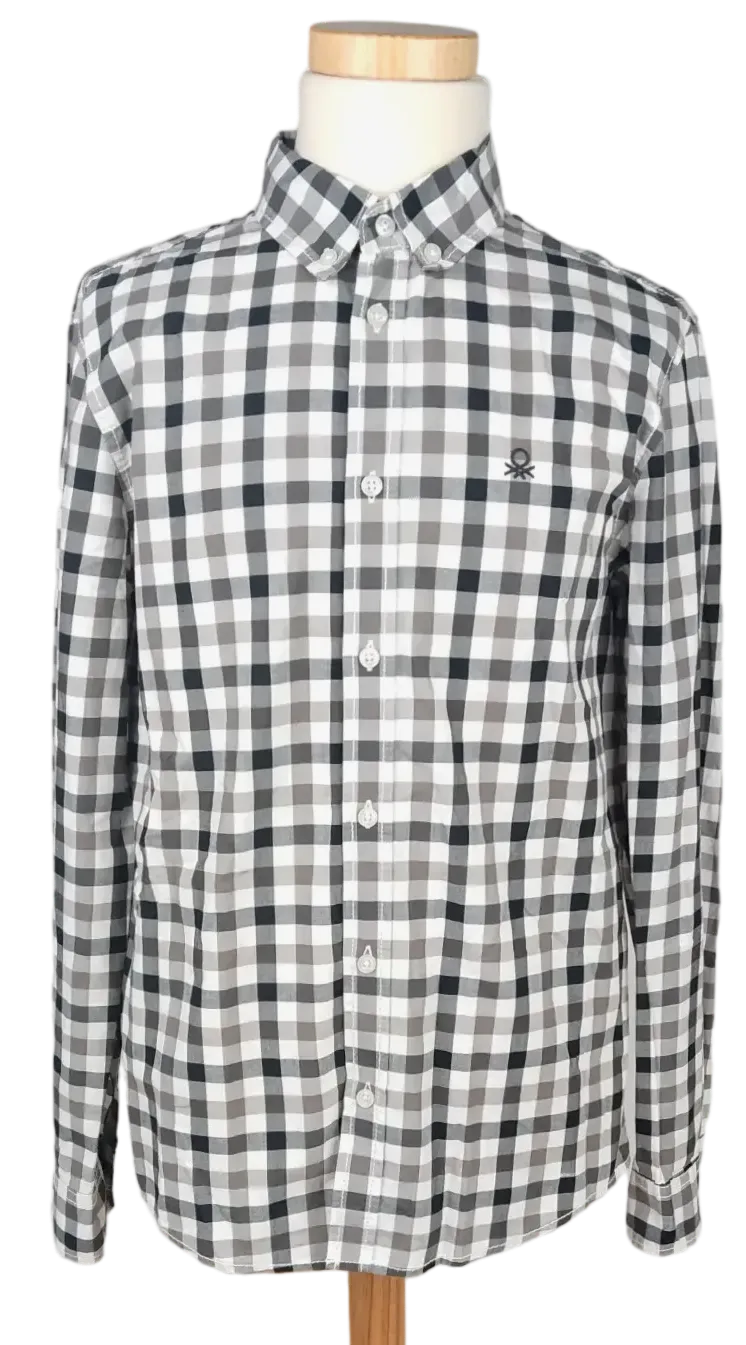 United Colors of Benetton Jungen Hemd, grau - Gr. 150 - Bild 1