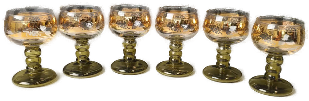 6er Set, Römergläser, Weingläser, 1/4l - Bild 1