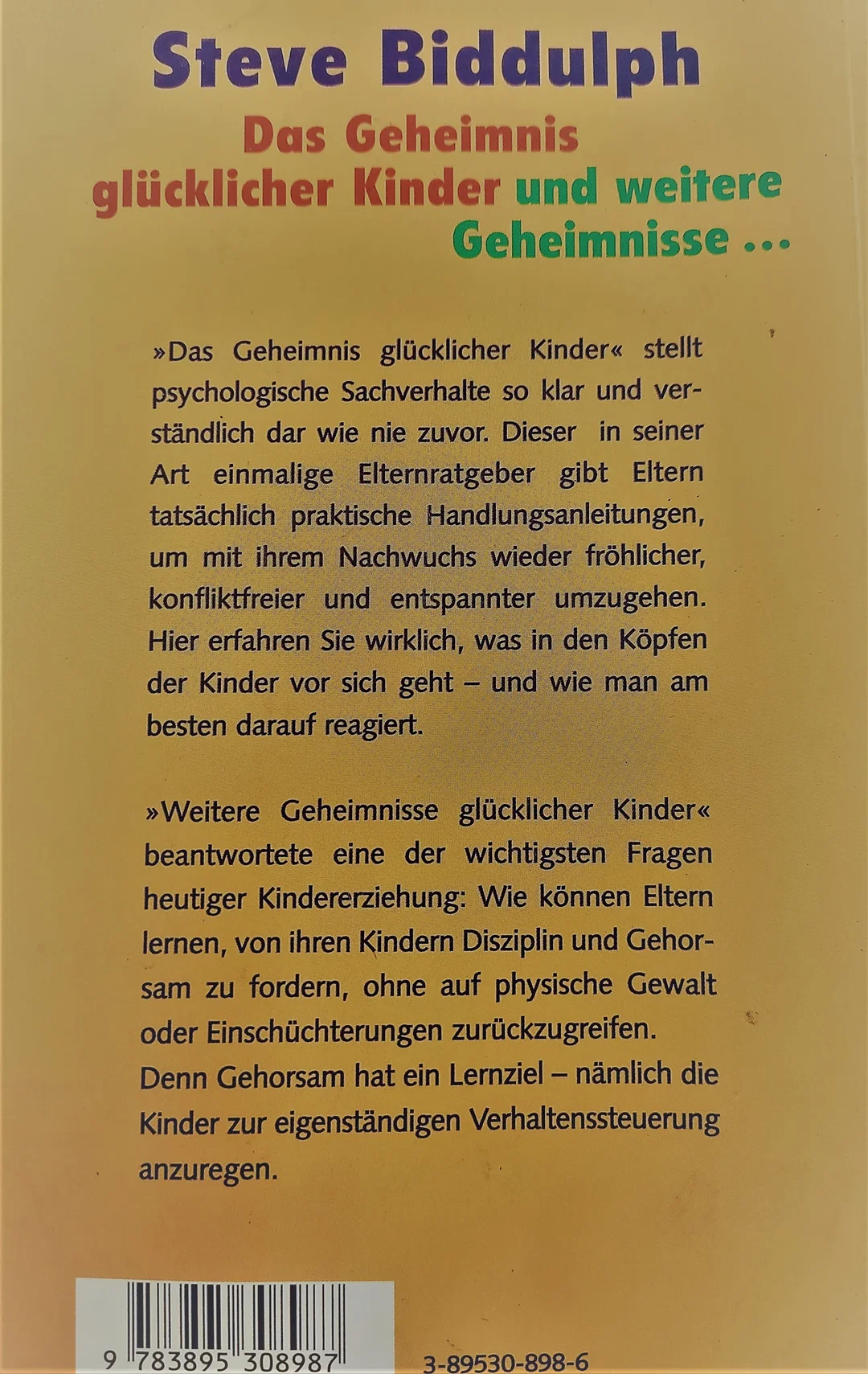 Buch "Das Geheimnis glücklicher Kinder" - Steve Biddulph – Bild 2