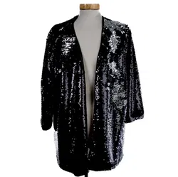 Vero Moda Pailetten Gun Metal Blazer Gr. XL - Bild 3