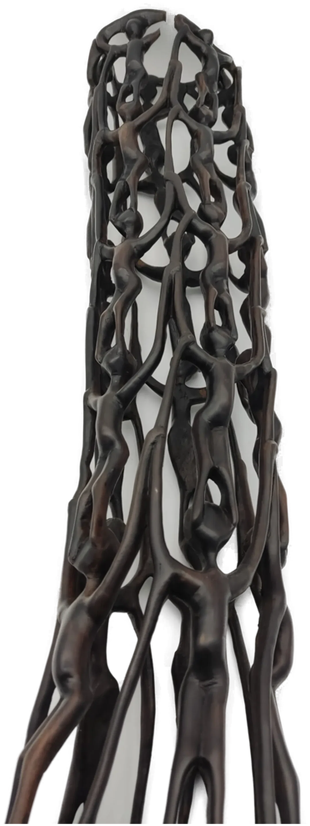  Makonde Lebensbaum Ebenholzfigur schwarz - 94 cm – Bild 3