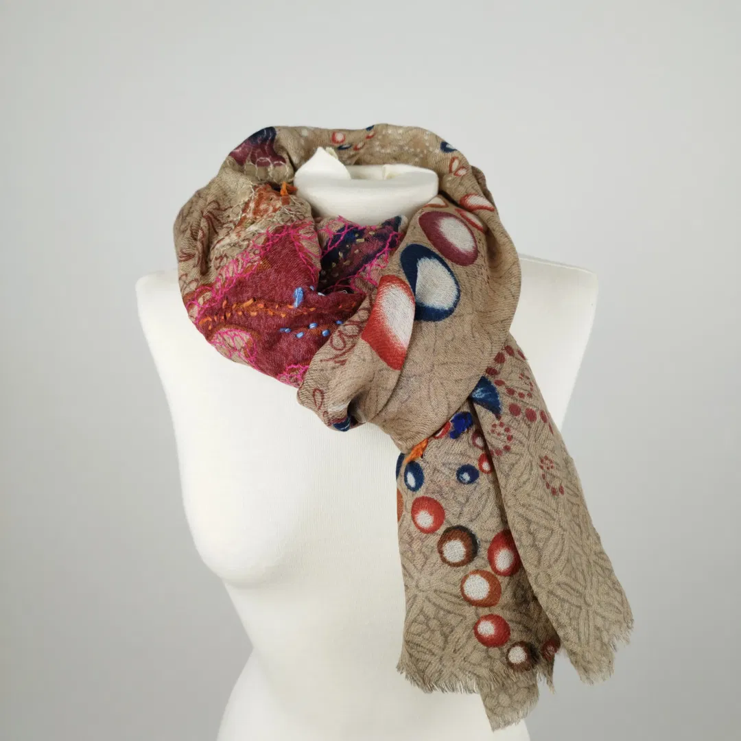 Striessnig Wien Schal Bemustert - ca. 180cm / 100% Wolle - Bild 4