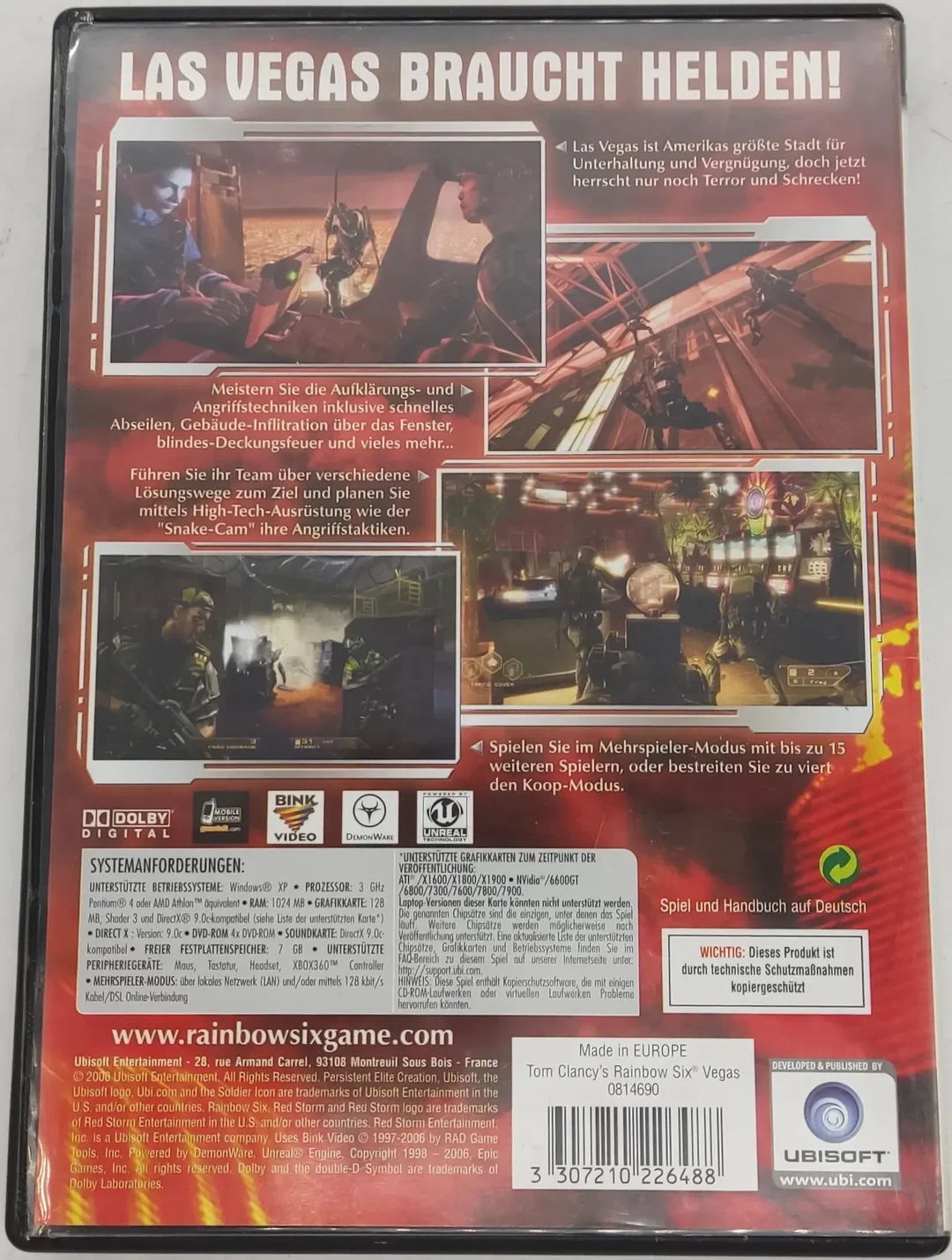 PC Game DVD-ROM Tom Clancy's Rainbow Six Vegas – Bild 3
