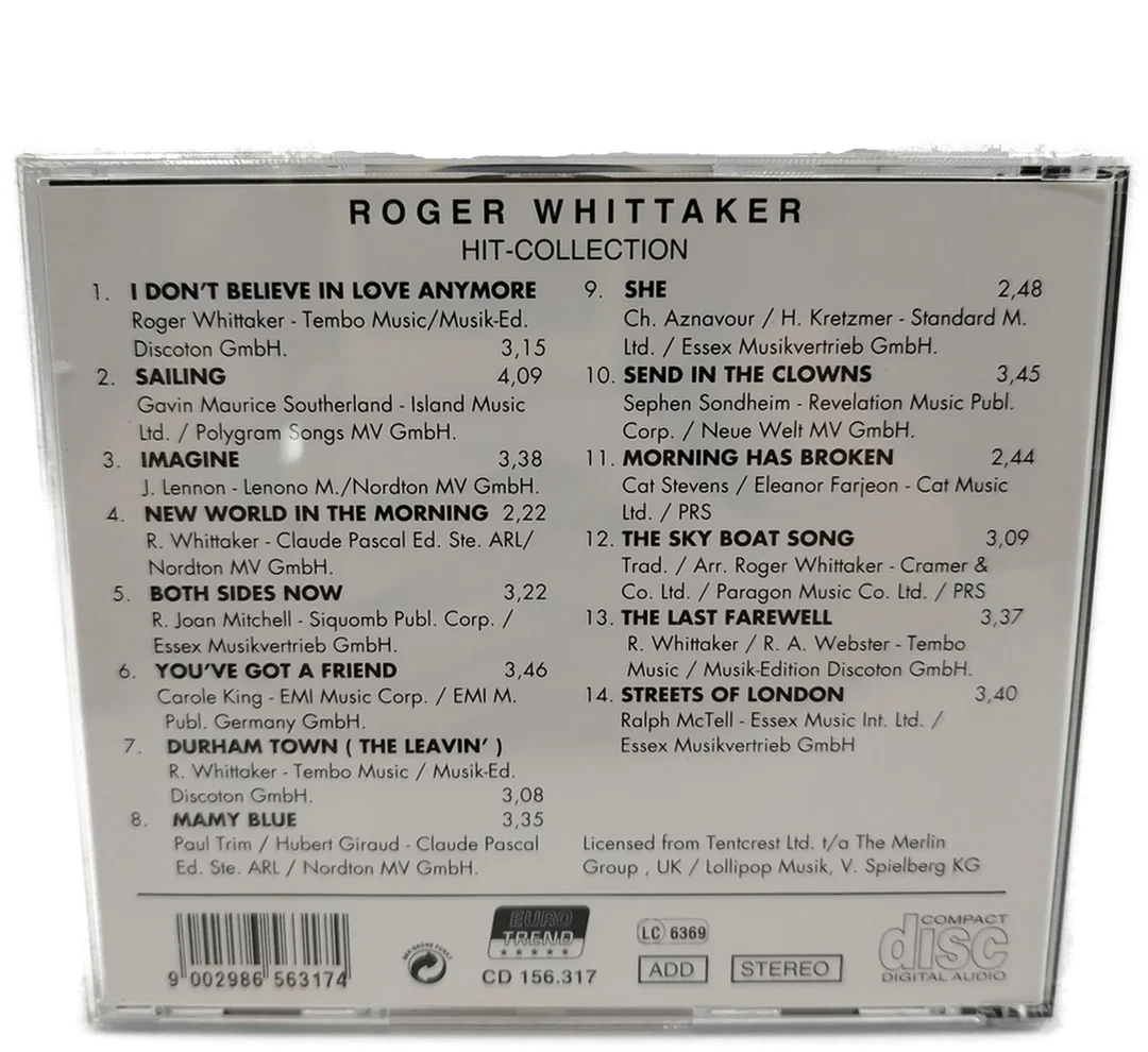 Roger Whittaker, Hit Collection CD  – Bild 2