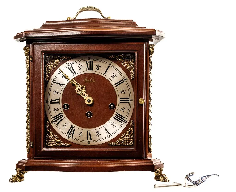 Kaminuhr Stocker mit Hermle 340-020 Uhrwerk - Bild 1