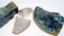 Große blaue und weiße Mineralsteine, Deko‑ und Sammler‑Set - Bild 2