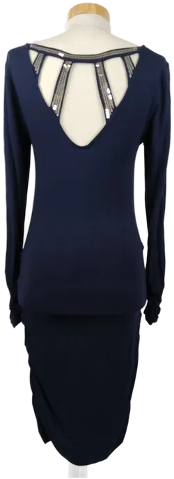 Jones figurbetontes Langarm Abend- Cocktail-Kleid dunkelblau - S/36 - Bild 2