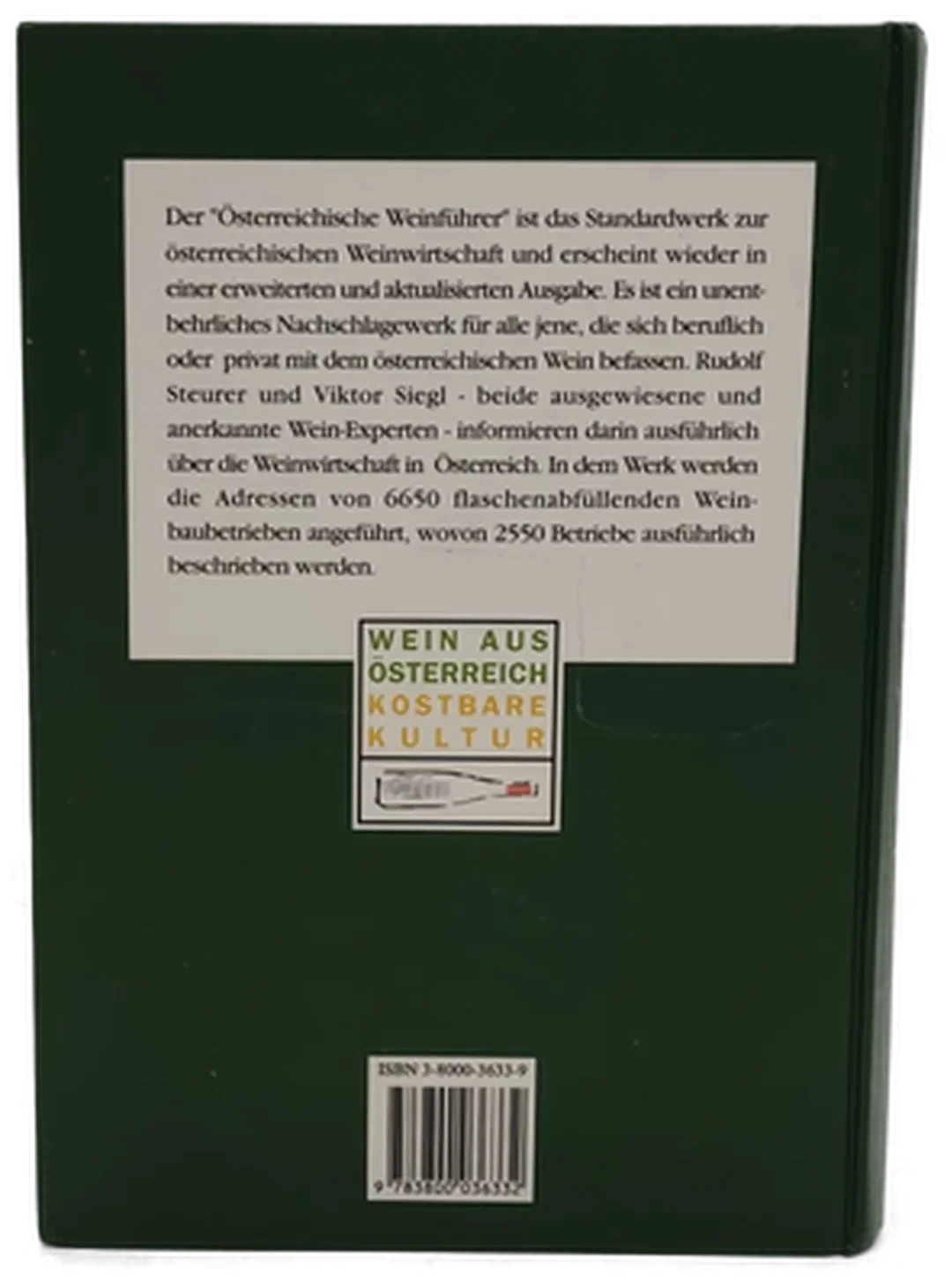 Buch Österreichischer Weinführer von Rudolf Steurer und Viktor Siegl – Bild 5