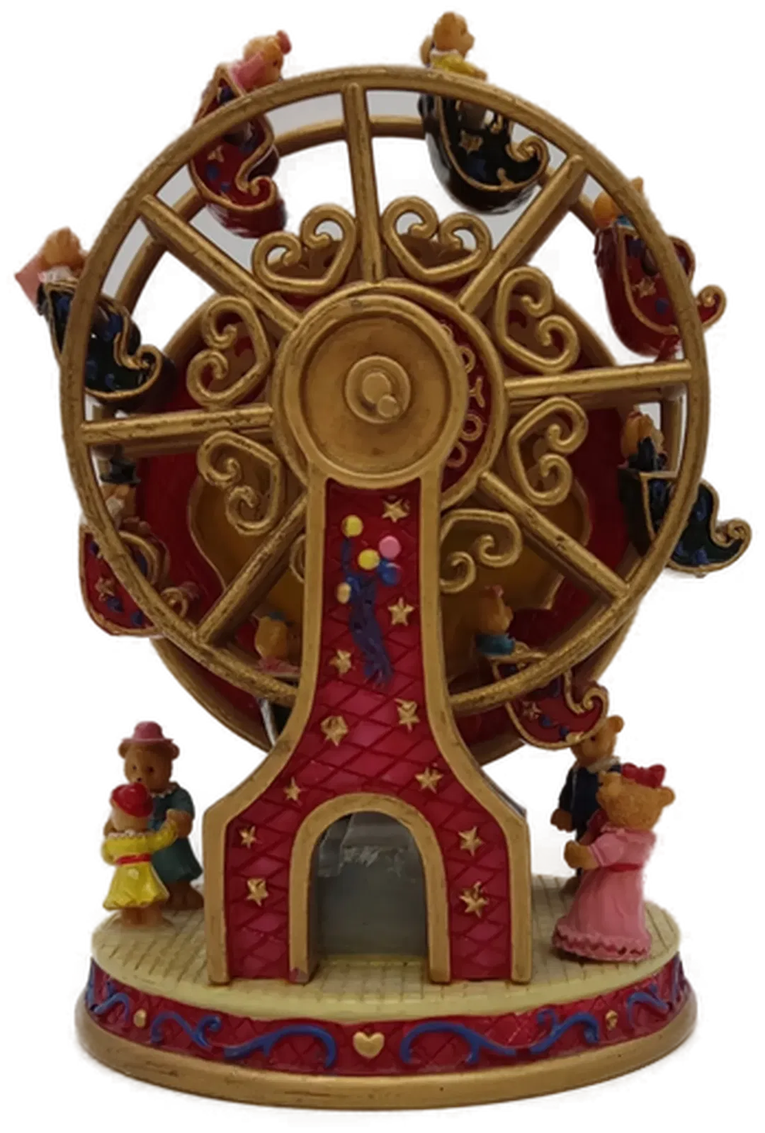 Riesenrad Spielbox Musikbox mit kleinen Bären zum Aufziehen - Bild 3