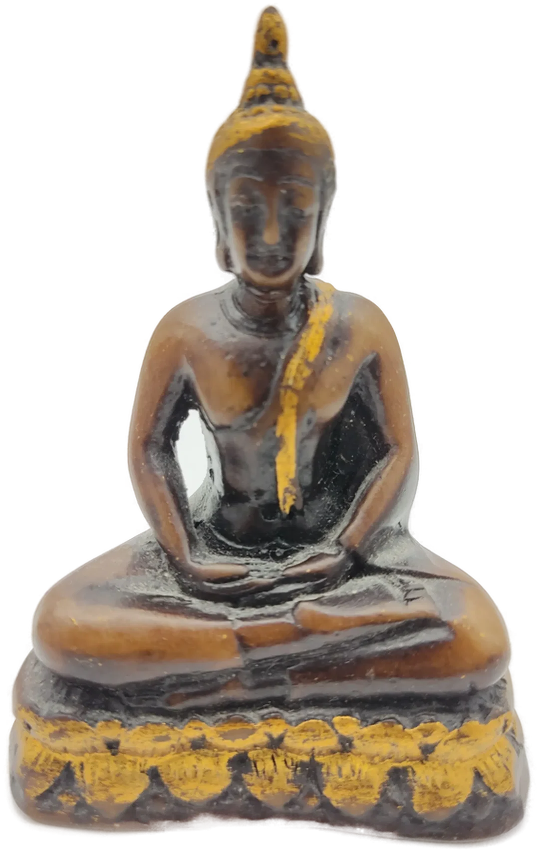 Kleine Buddha-Figur Holz | Zeitloses Unikat - Bild 1