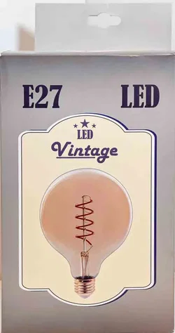 Vintage LED Globelampe E27 G125 – 4W Goldglas Retro Filament 17,5 cm - Bild 2