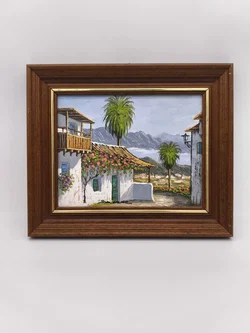 Ölgemälde "Gran Canaria Juni 1995" im schönen Holzrahmen