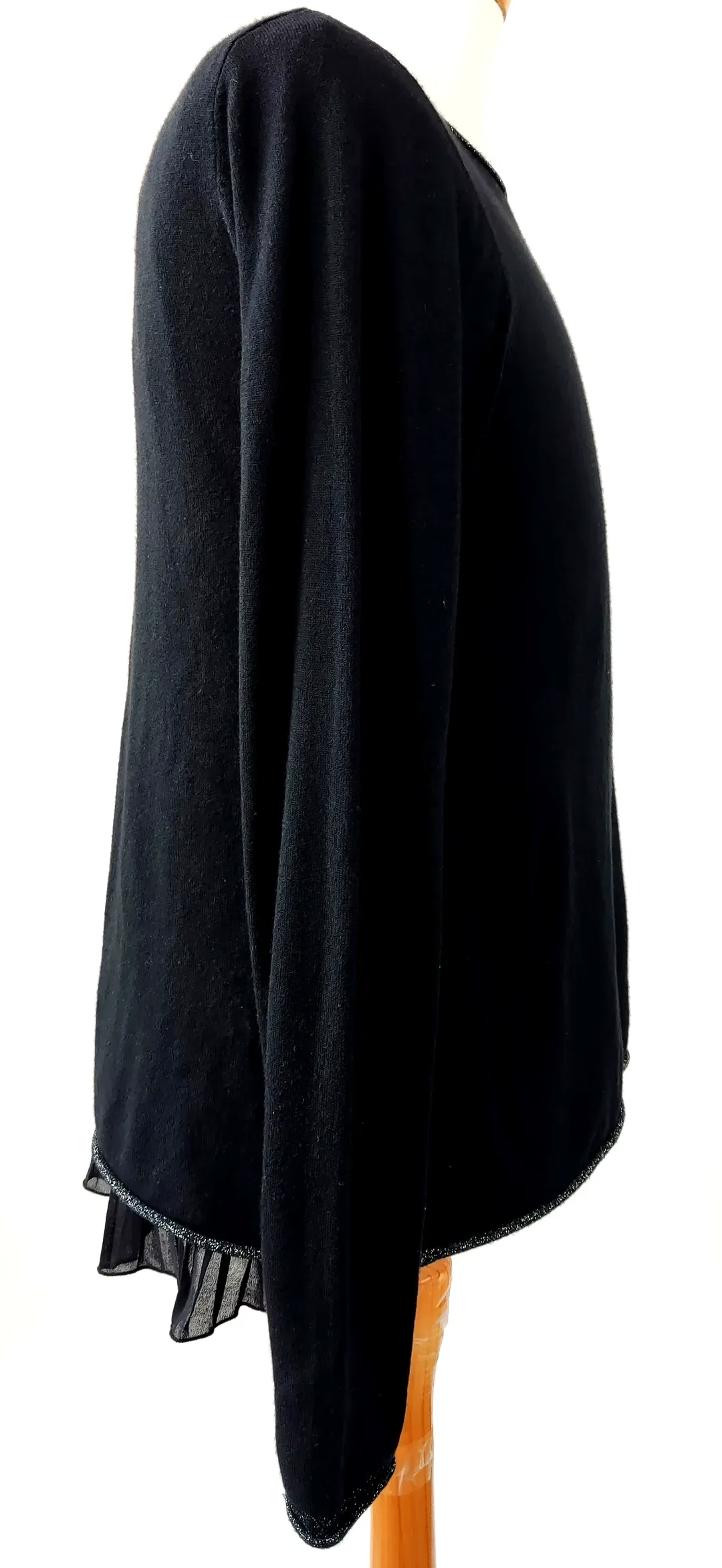 Marinello Damen Pullover mit Stoff Zusatz schwarz Gr.M – Bild 3