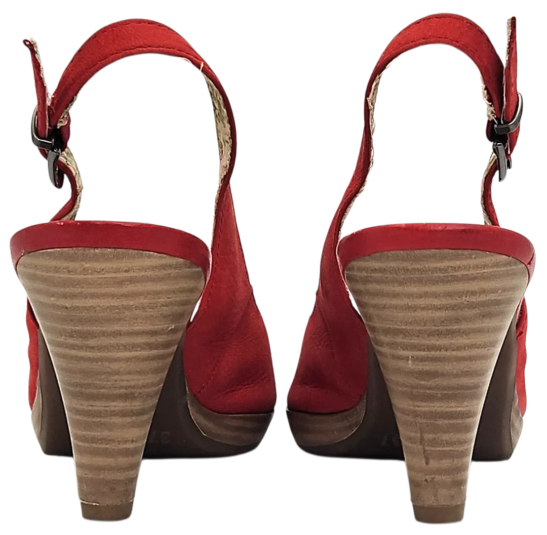 VENTURINI eleganza Damen Leder Pumps, rot - Gr. 37  – Bild 2