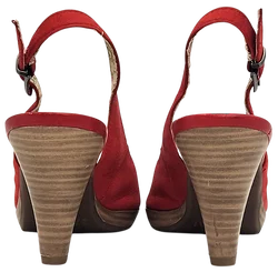 VENTURINI eleganza Damen Leder Pumps, rot - Gr. 37  - Bild 2