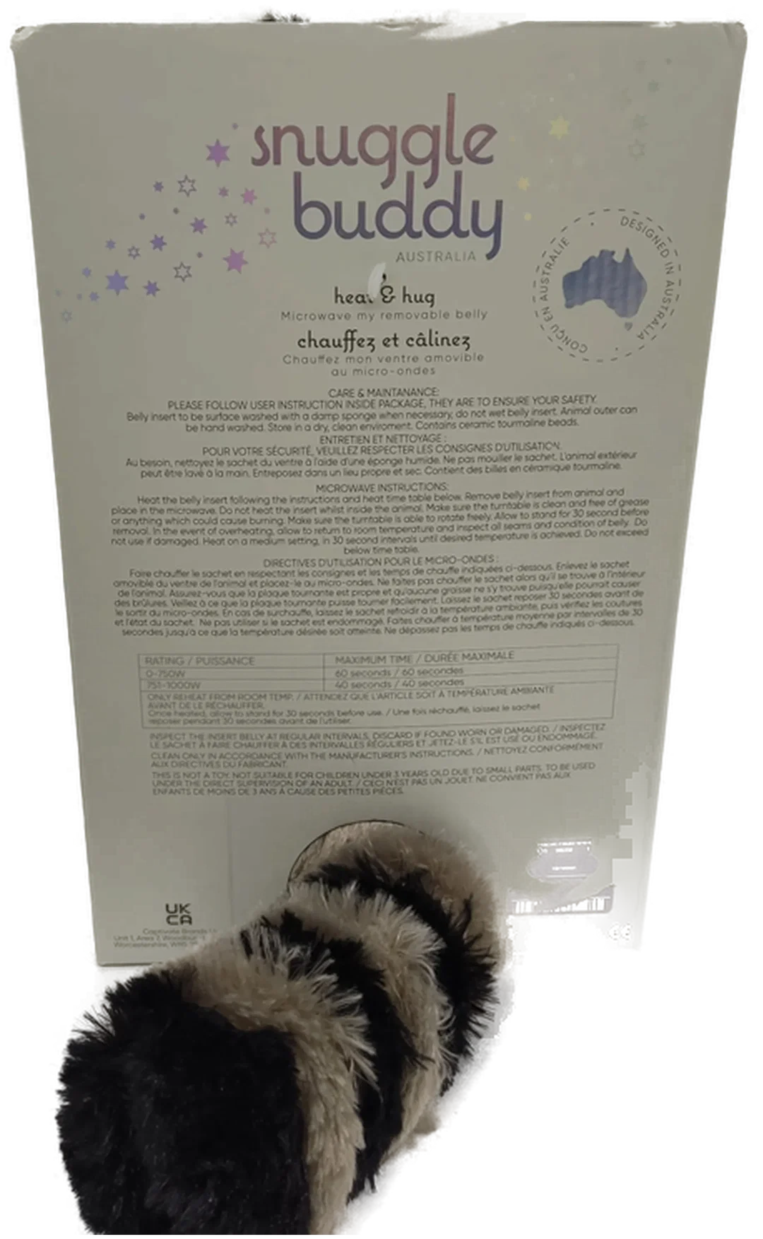 Snuggle Buddy heat & hug Stofftier "Waschbär" mit Wärmespeicherfunktion – Bild 3