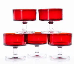 Luminarc France 5 x Dessertschalen/Sektschalen in Rubinrot - Bild 2