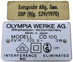 Olympia International CD 100 Vintage Tischrechner – 70er Jahre – mit Originaltasche - Bild 2