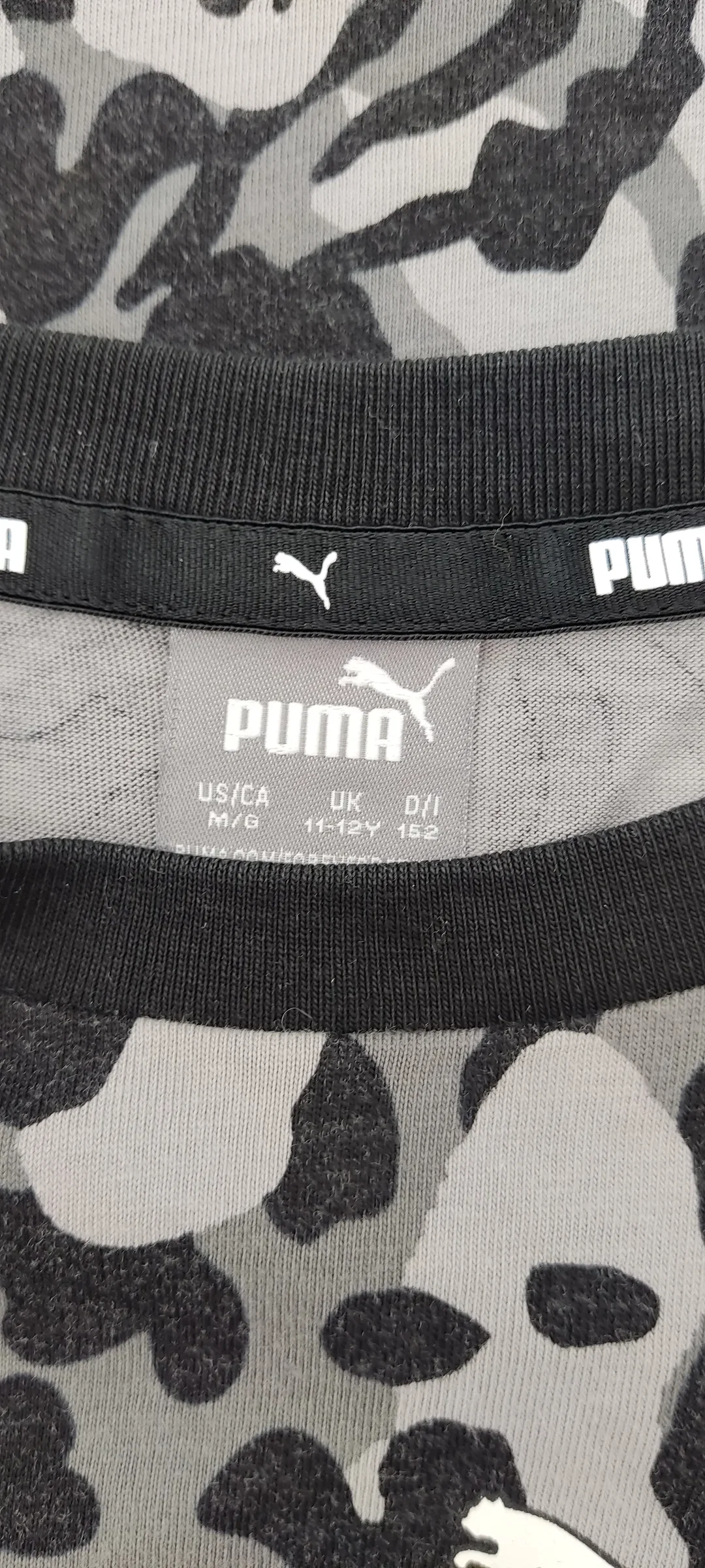 Puma Kinder T-Shirt Grau/Schwarz Gr. 152 – Bild 2