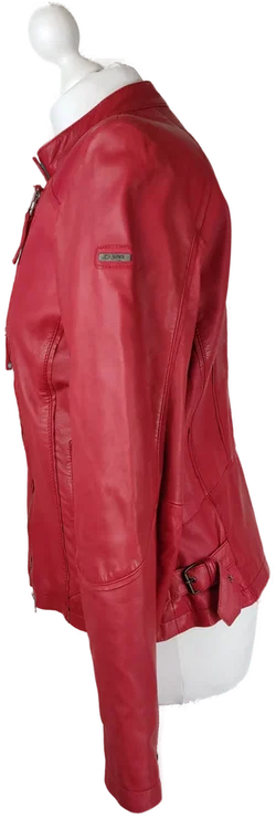 Damen-Lederjacke Cabrini Rot | Vintage-Charme - Bild 5