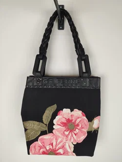 GF FERRE Tote Bag / Shopper, Nylon mit hochwertigen Lederapplikationen und geflochtenen Leder-Trageriemen - Bild 2