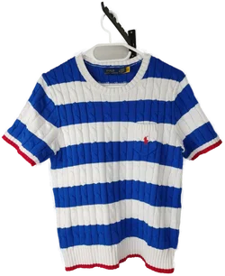 Polo Ralph Lauren Kurzarm Strickpullover Gestreift | Wie Neu Größe M/38 – Vorschau 6
