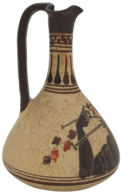 Handgemalte Vase der griechischen Mythologie aus Ton, Höhe 16cm - Bild 3