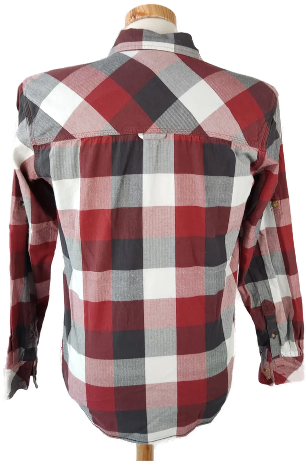 Shine Fashion Herrenhemd rot, schwarz kariert - Gr. M  – Bild 3