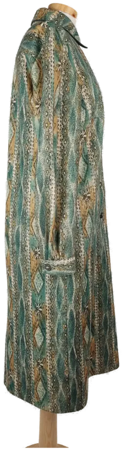 Markwald Damenkleid grün gemustert - 42/XL - Bild 3