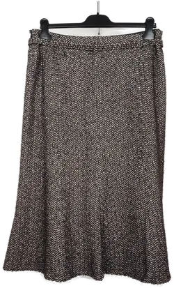 Gerry Weber Damenrock Fischgratmuster braun- weiß- XL/ 42 - Bild 2