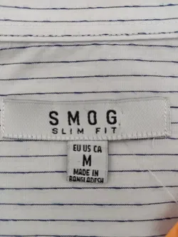 Smog Herrenhemd weiß/violett -  Gr. M (Slim fit) - Bild 4