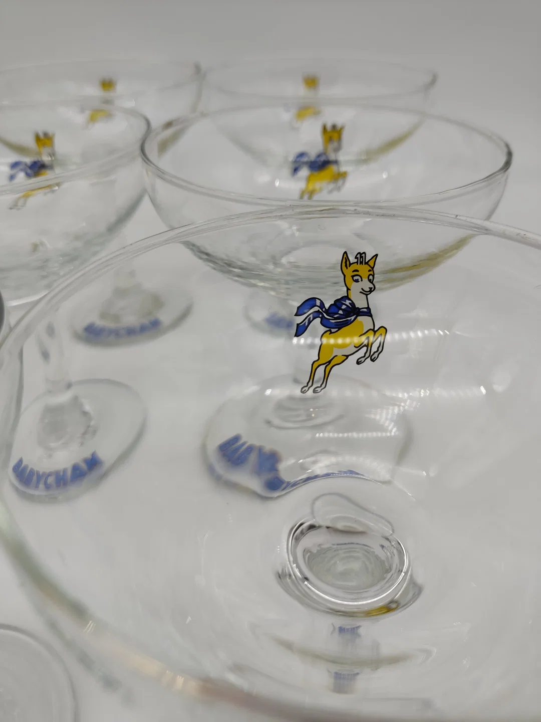 9 Vintage Babycham Champagnergläser – Bild 4