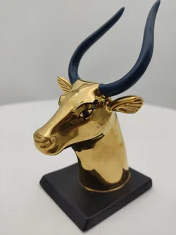 Goldener Sacred Cow Porzellan & Zertifikat von Franklin Mint | Limitierte Rarität - Bild 2