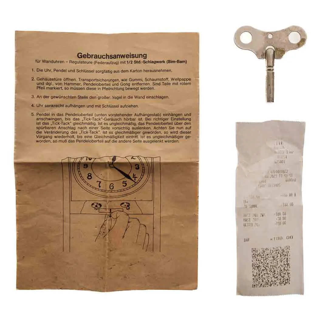 Pendeluhr Wanduhr mit Glockenwerk – Bild 3