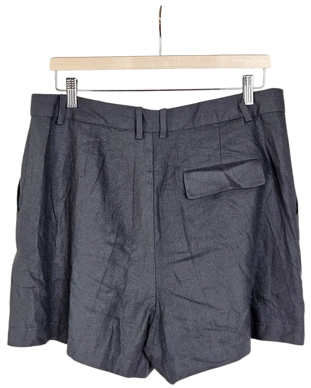 ZARA Damen Leinen-Shorts, grün - Gr. XL – Bild 2