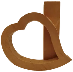 Herzförmiger Kerzenständer aus Holz - 23cm hoch - Bild 2