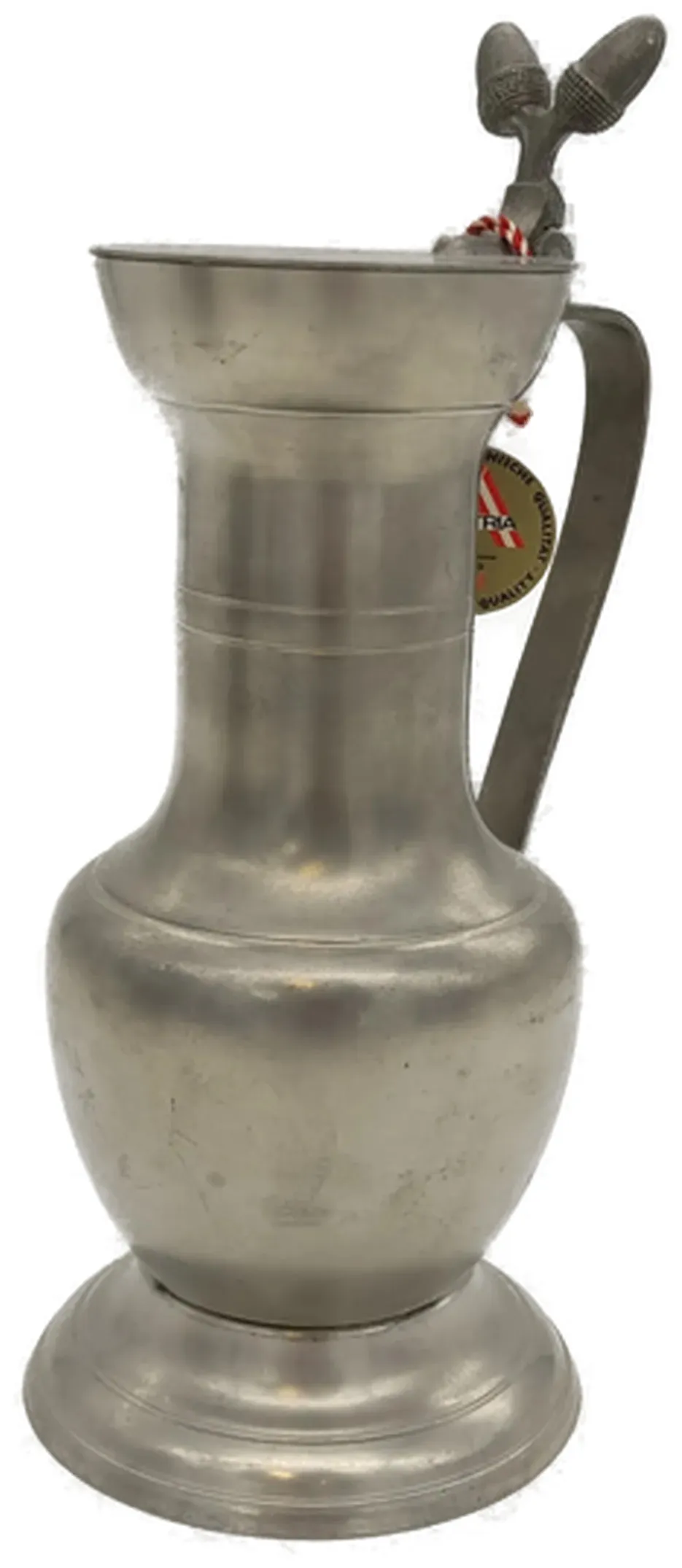 Zinnkrug mit Spitzweg-Motiv 95 % Zinn, Made in Austria - Klassische Zinnkanne mit Deckel  95 % Zinn, handwerkliche Qualität aus Österreich – Bild 2