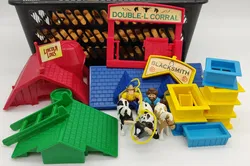 Hasbro Original LINCOLN LOGS Double-L Corral inkl. Anleitung  - Bild 3
